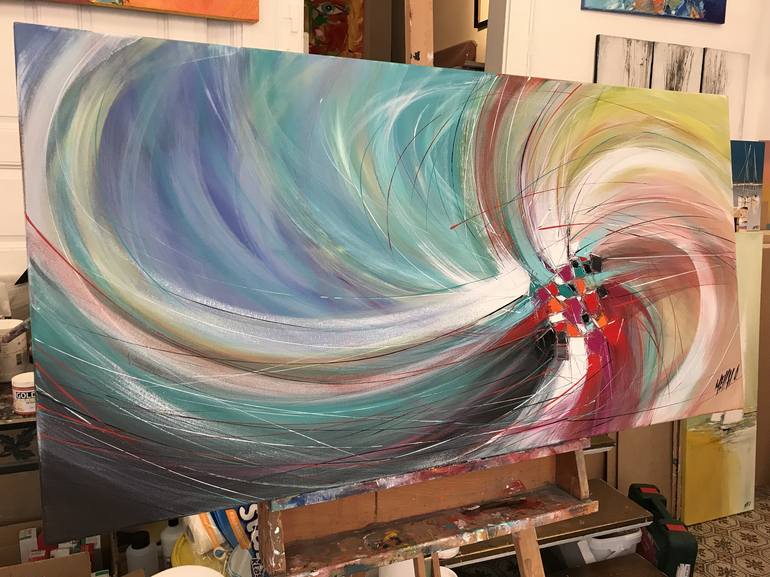 Original Fine Art Abstract Painting by Olivier Messas