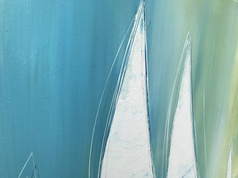 Original Sailboat Painting by Olivier Messas