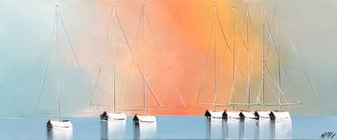 Original Fine Art Sailboat Paintings by Olivier Messas