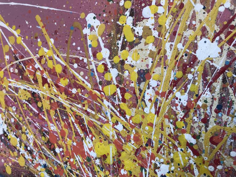 Original Abstract Expressionism Floral Painting by Olivier Messas