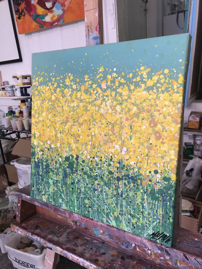 Original Impressionism Floral Painting by Olivier Messas