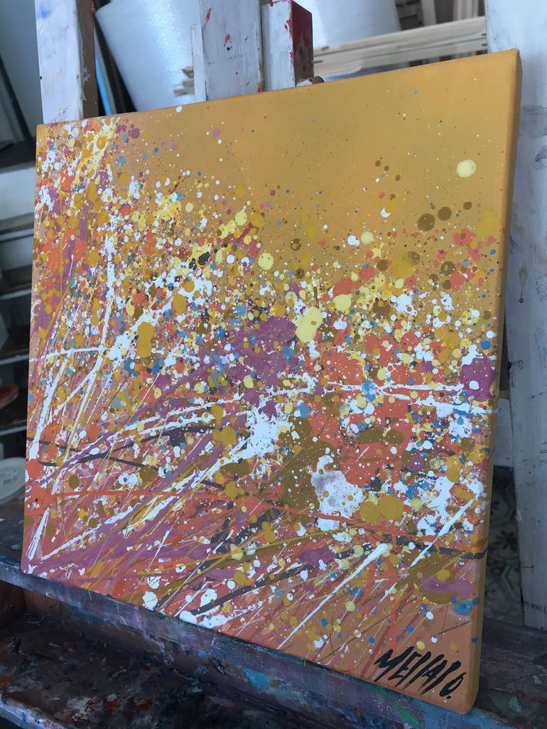 Original Abstract Floral Painting by Olivier Messas