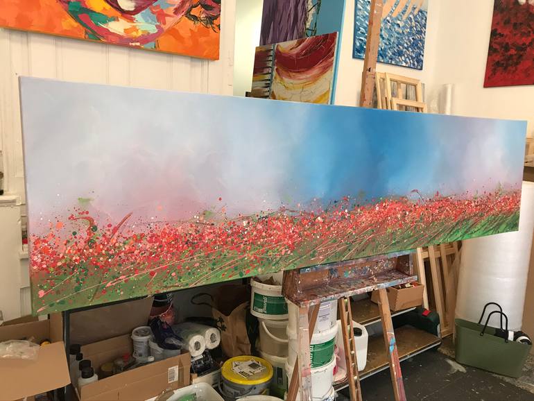 Original Abstract Floral Painting by Olivier Messas