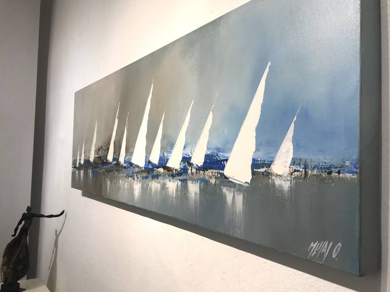 Original Sailboat Painting by Olivier Messas