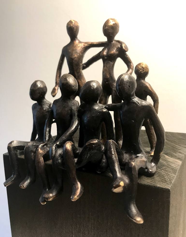 Original Figurative Family Sculpture by Olivier Messas