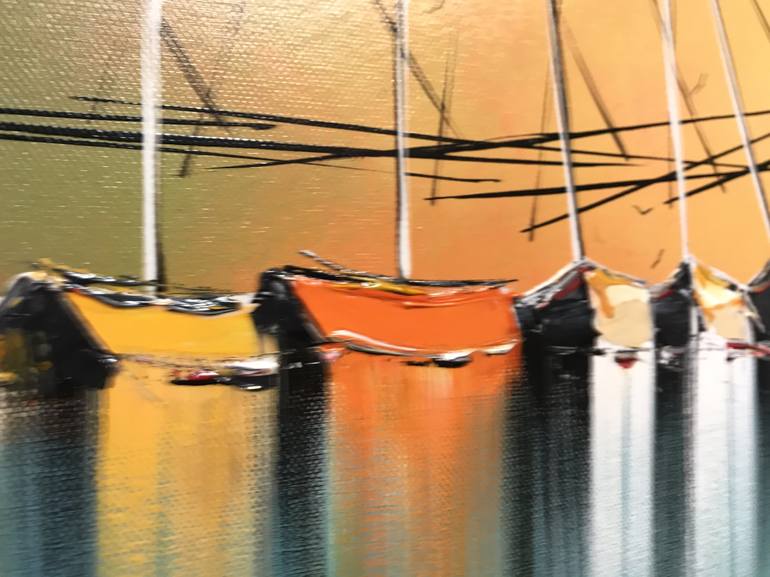 Original Sailboat Painting by Olivier Messas