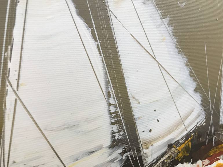 Original Sailboat Painting by Olivier Messas