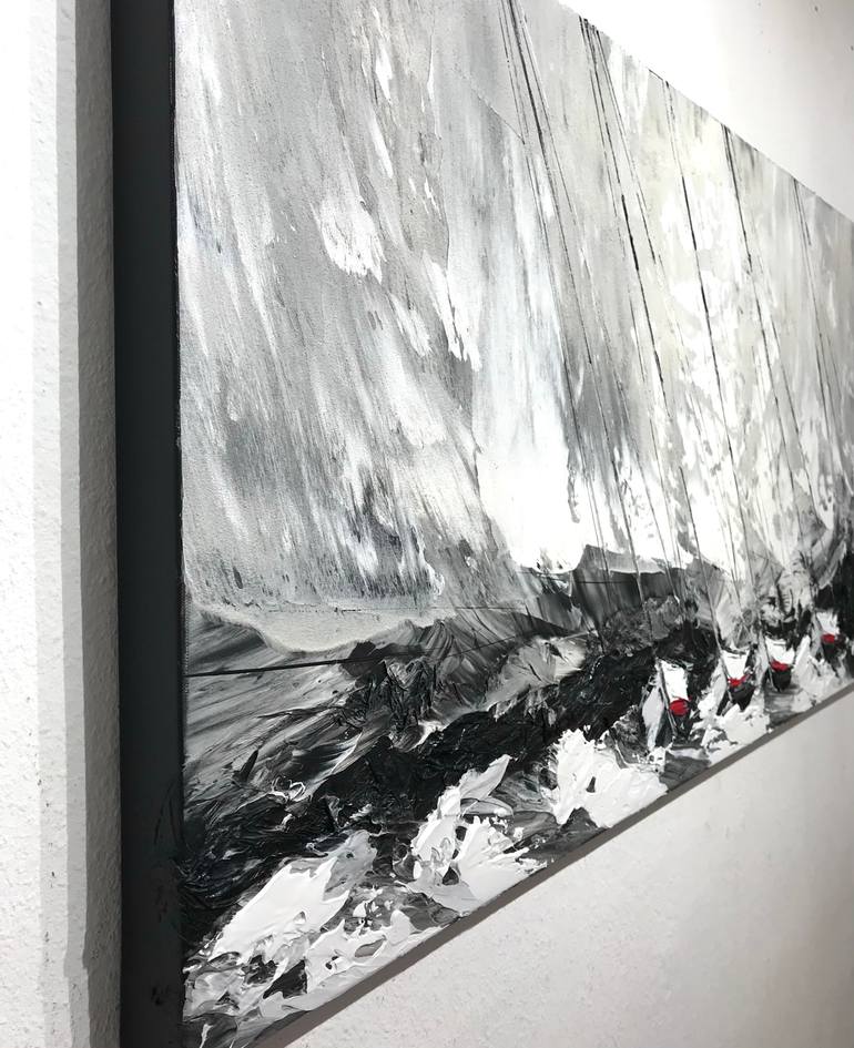 Original Abstract Boat Painting by Olivier Messas
