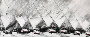 Original Abstract Sailboat Paintings by Olivier Messas