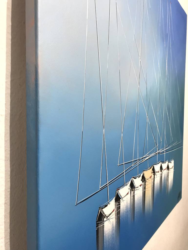 Original Figurative Sailboat Painting by Olivier Messas