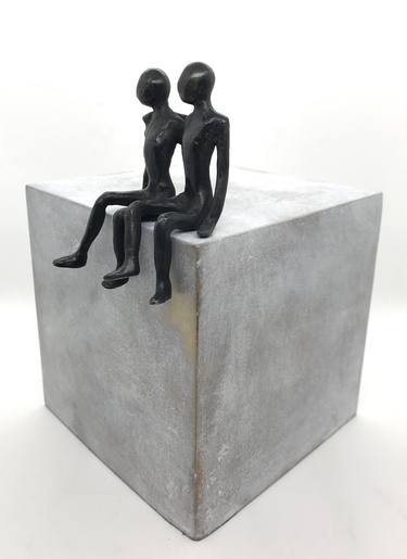 Original Cubism Love Sculpture by Olivier Messas