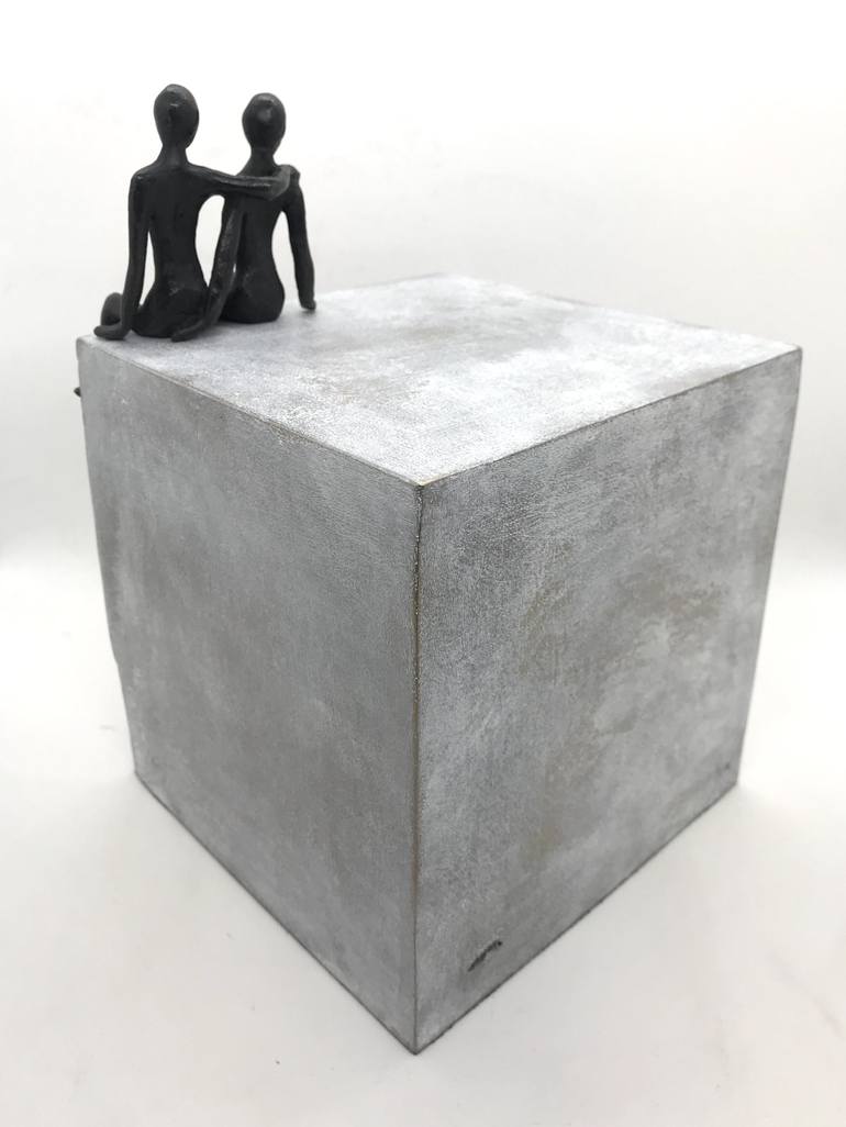 Original Cubism Love Sculpture by Olivier Messas