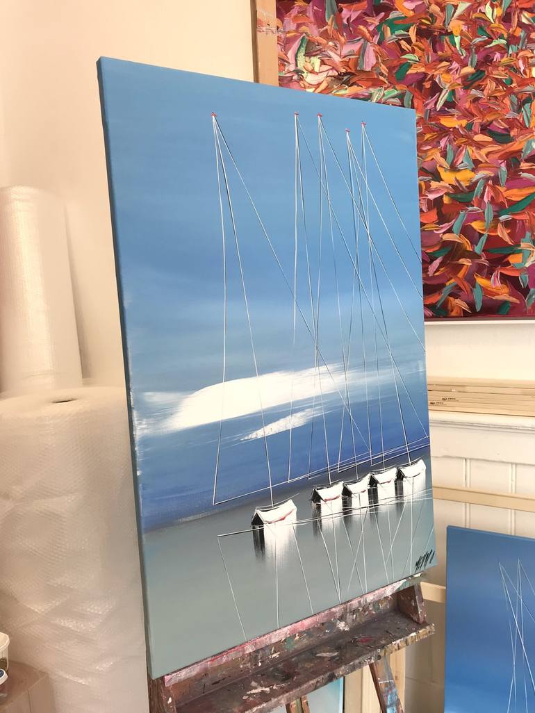 Original Sailboat Painting by Olivier Messas