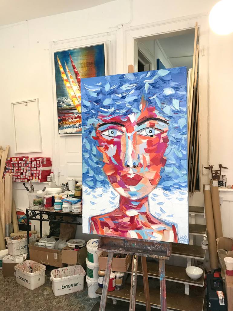 Original Cubism People Painting by Olivier Messas