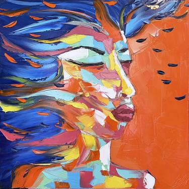 Original Abstract Portrait Paintings by Olivier Messas