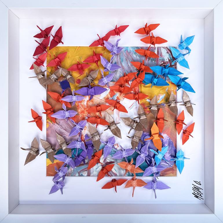 Original Cubism Abstract Collage by Olivier Messas