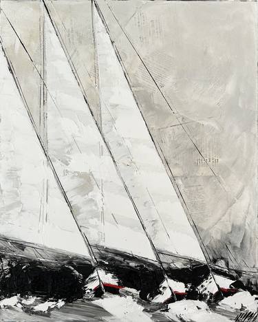 Print of Abstract Sailboat Paintings by Olivier Messas