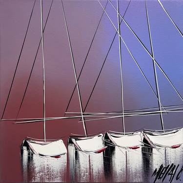 Original Figurative Sailboat Paintings by Olivier Messas