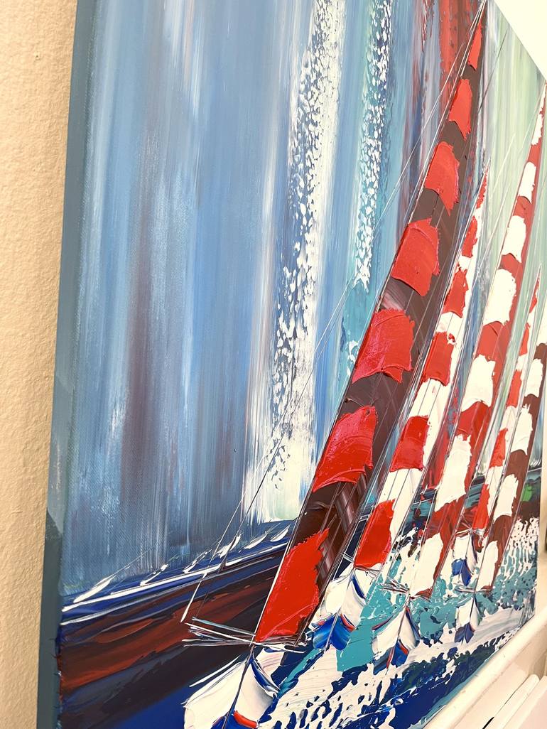 Original Boat Painting by Olivier Messas