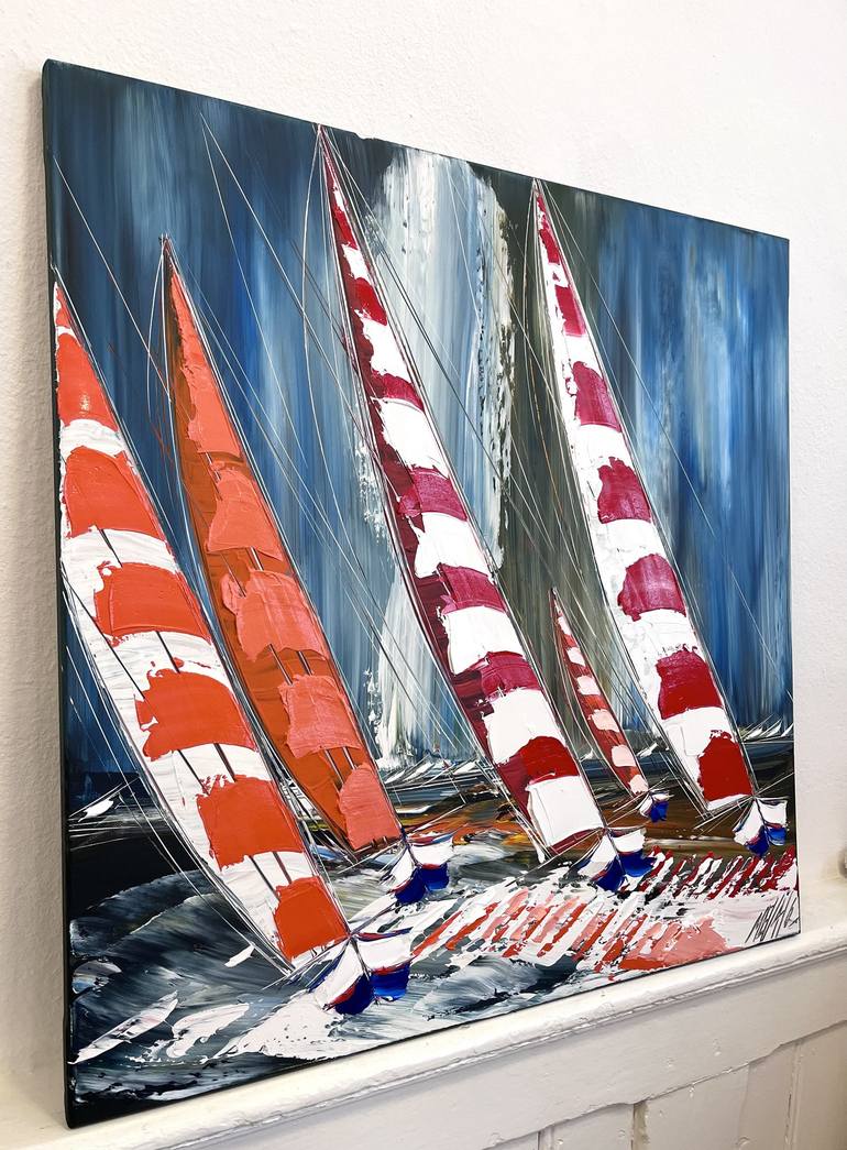 Original Boat Painting by Olivier Messas