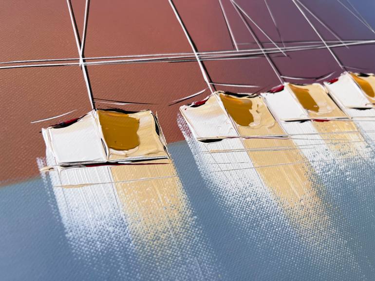 Original Figurative Boat Painting by Olivier Messas