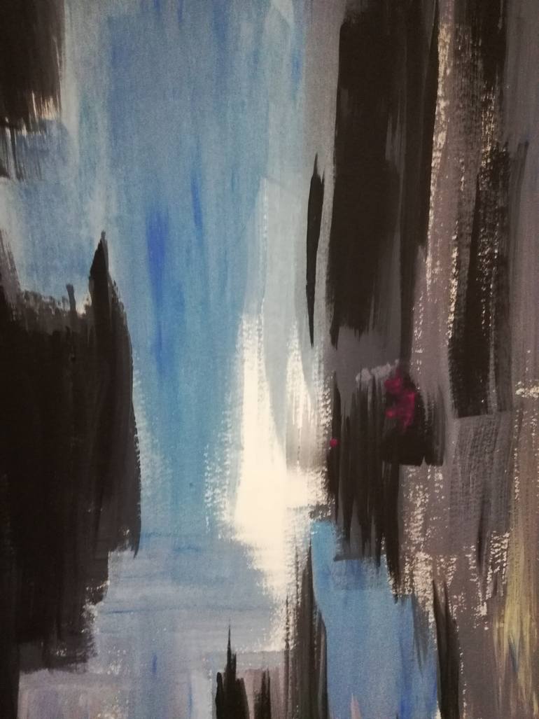 Original Abstract Expressionism Abstract Painting by Anoop Sarin