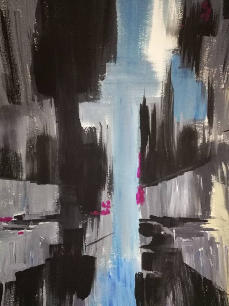 Original Abstract Expressionism Abstract Painting by Anoop Sarin