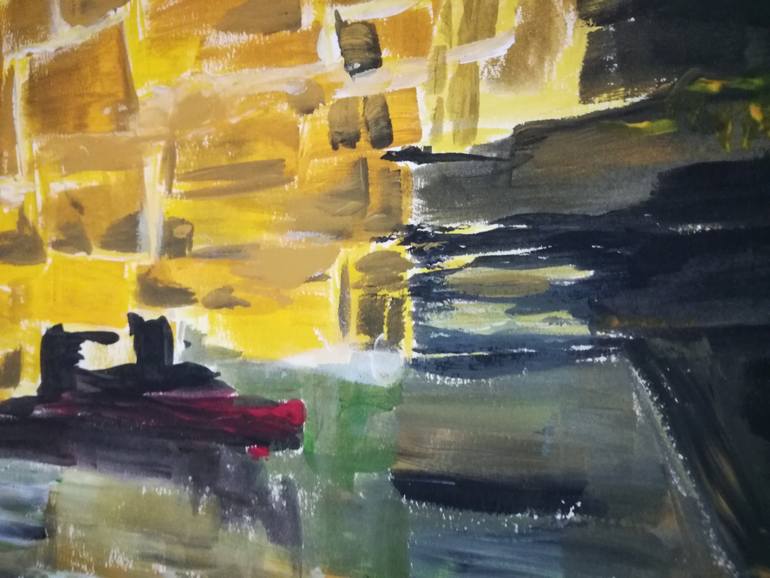 Original Abstract Expressionism Geometric Painting by Anoop Sarin
