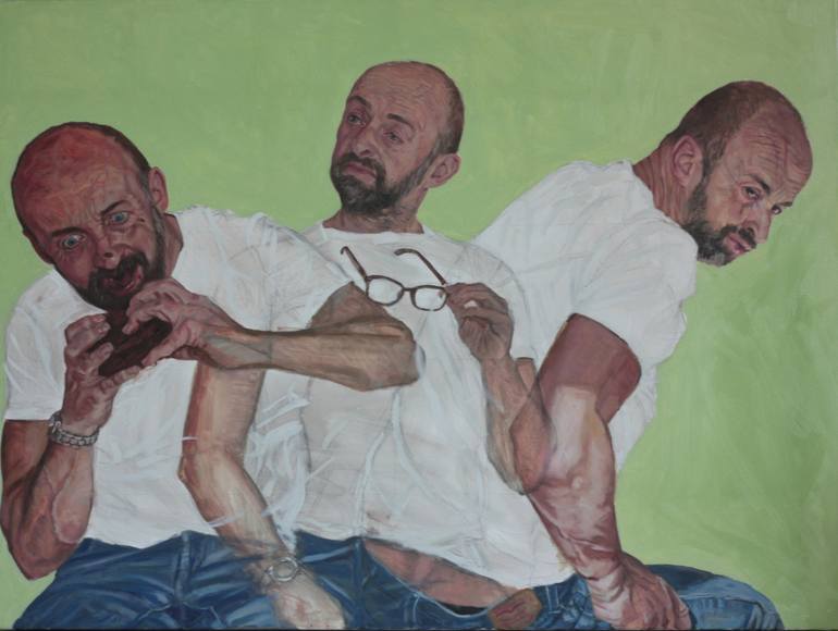 Original Expressionism People Painting by Howard Mason