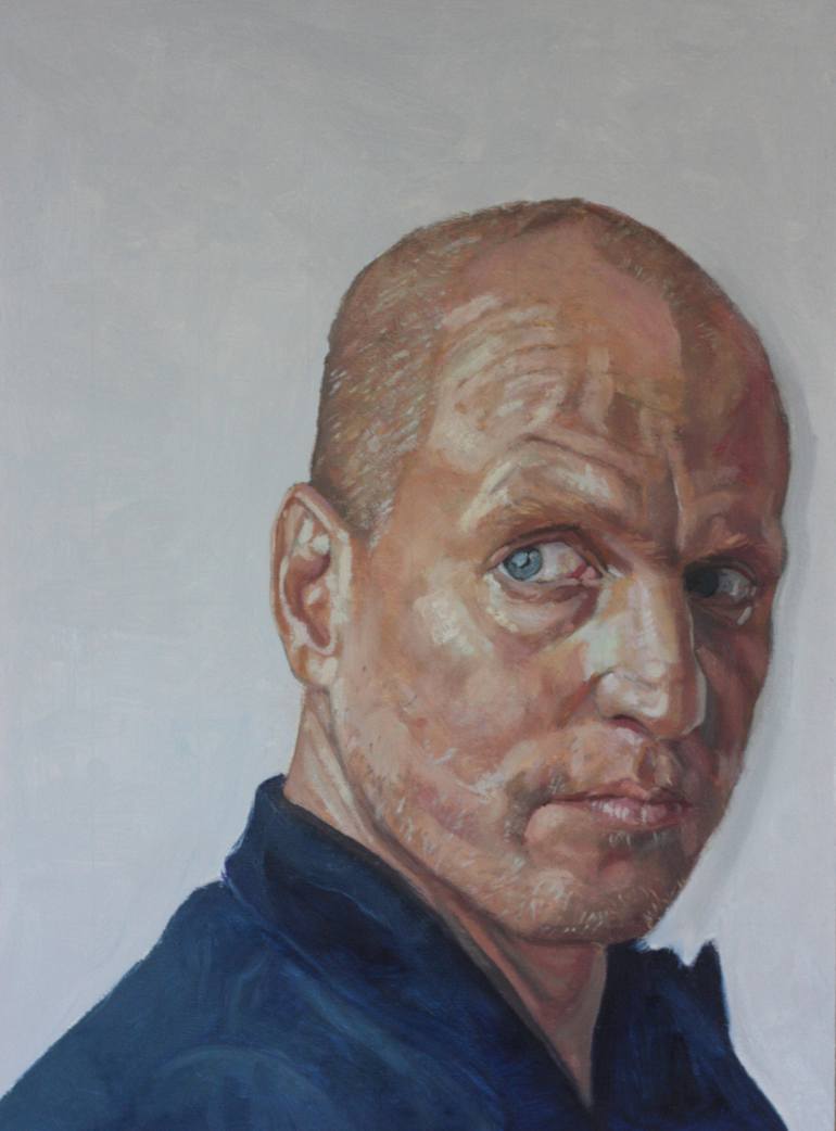 Woody Harrelson Painting by Howard Mason | Saatchi Art