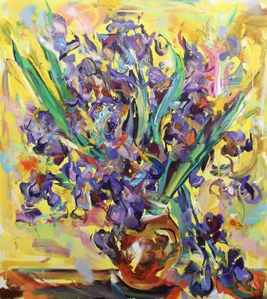 Original Expressionism Floral Paintings by Paul Wright