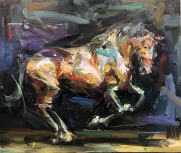 Original Impressionism Horse Paintings by Paul Wright