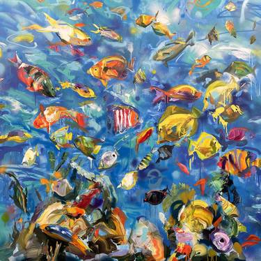 Original Impressionism Fish Paintings by Paul Wright