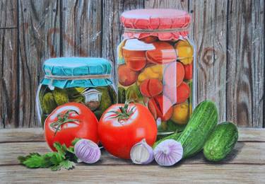 Original Realism Food Drawings by Ekatarina Putyatina