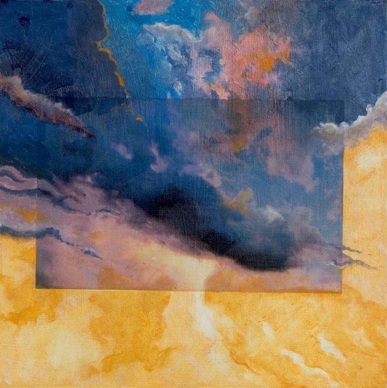 Original Landscape Painting by Gillian Frazier | Abstract Art on Paper | The Yellow Border
