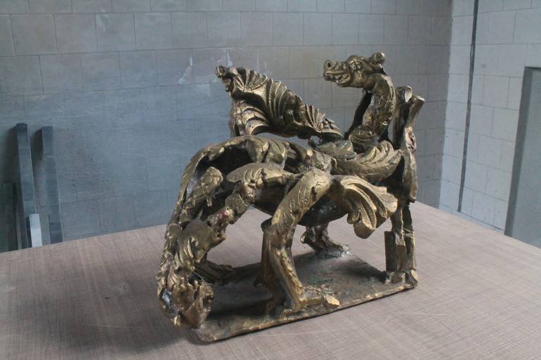 Original Figurative Animal Sculpture by Anton Kambarev