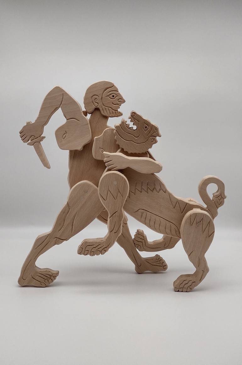 Original Figurative Classical mythology Sculpture by Anton Kambarev