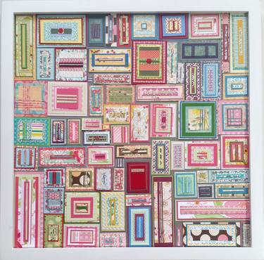 Original Folk Geometric Collage by Tara Schmidt