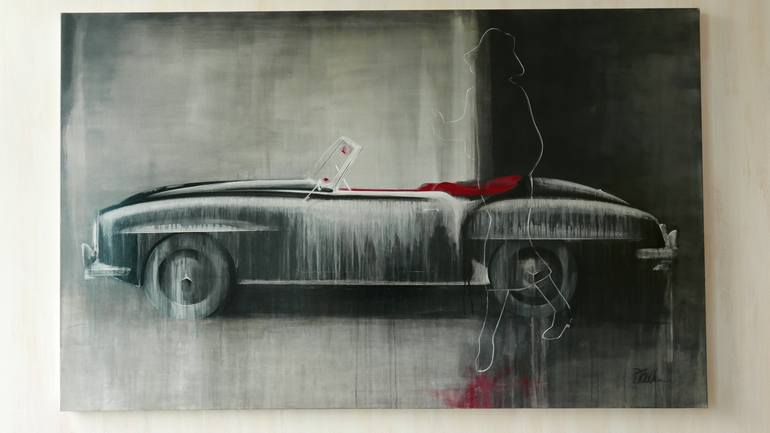 Original Abstract Car Painting by Petra Thölken