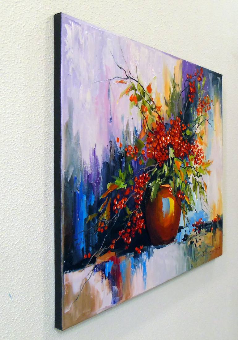 Original Abstract Botanic Painting by Olha Darchuk