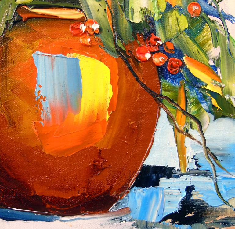 Original Abstract Botanic Painting by Olha Darchuk