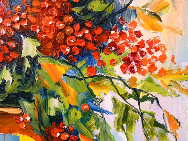 Original Abstract Botanic Painting by Olha Darchuk