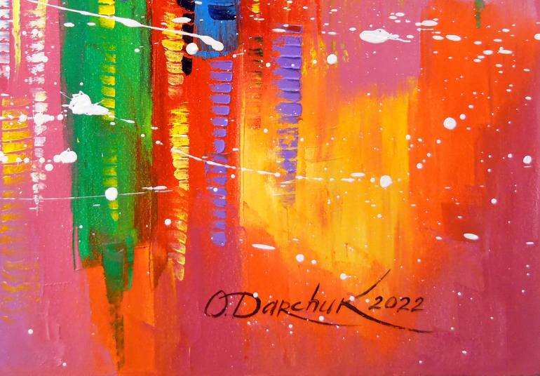 Original Art Deco Abstract Painting by Olha Darchuk