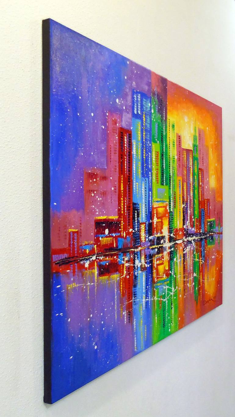 Original Art Deco Abstract Painting by Olha Darchuk