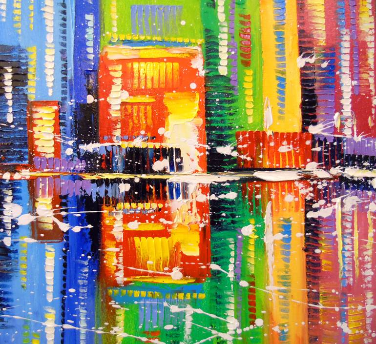 Original Art Deco Abstract Painting by Olha Darchuk