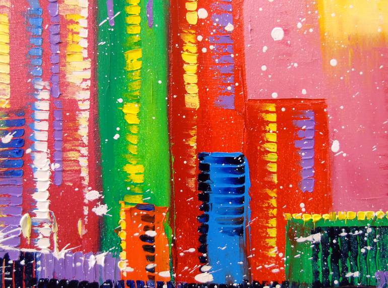 Original Art Deco Abstract Painting by Olha Darchuk