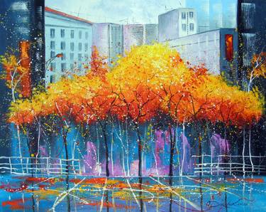 Original Art Deco Abstract Paintings by Olha Darchuk