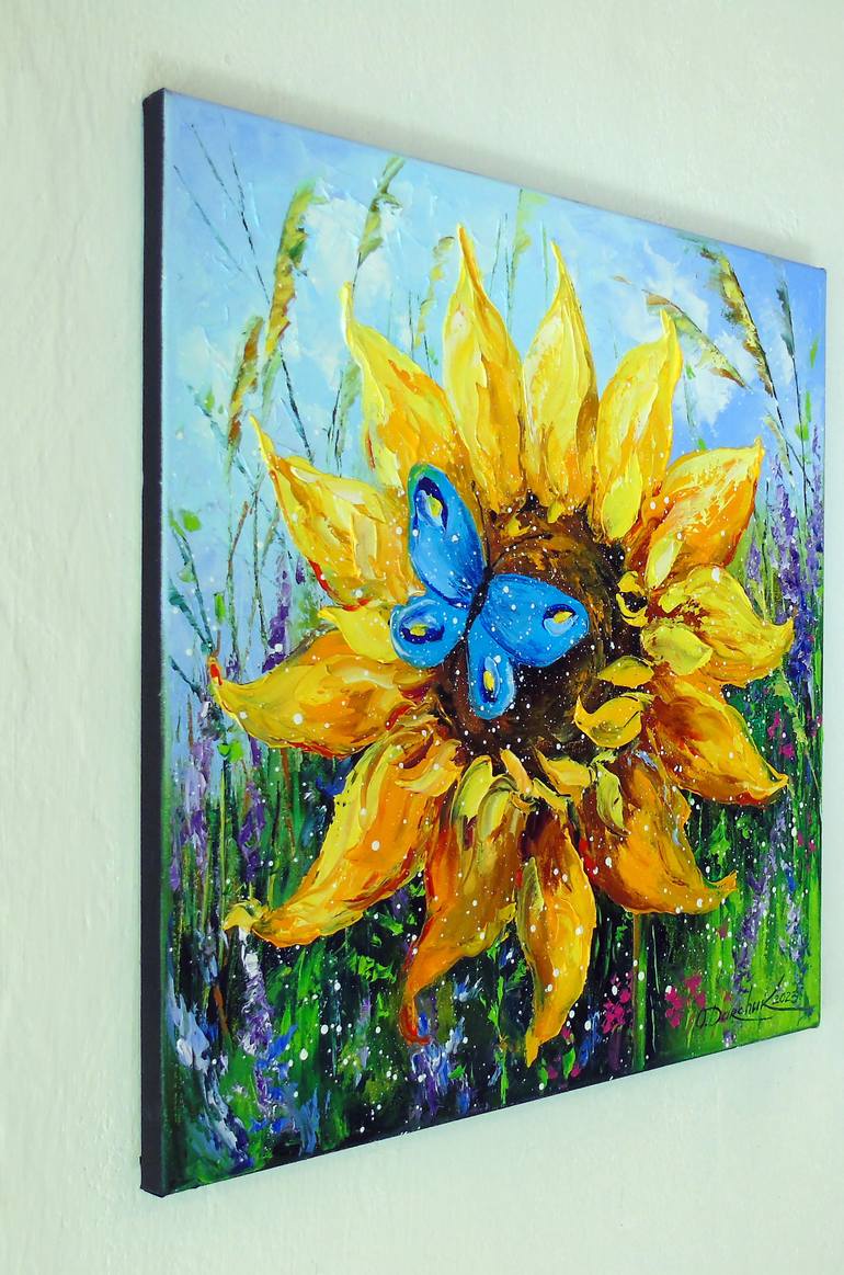 Original Art Deco Botanic Painting by Olha Darchuk