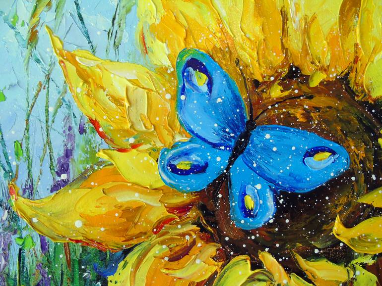 Original Art Deco Botanic Painting by Olha Darchuk