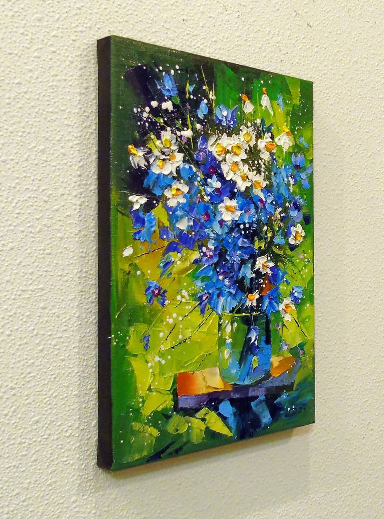 Original Abstract Floral Painting by Olha Darchuk